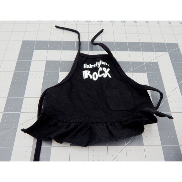 American Girl Doll Metallic Stool Chair Hair Hairstylists ROCK Cape Apron Smock - Picture 2 of 8